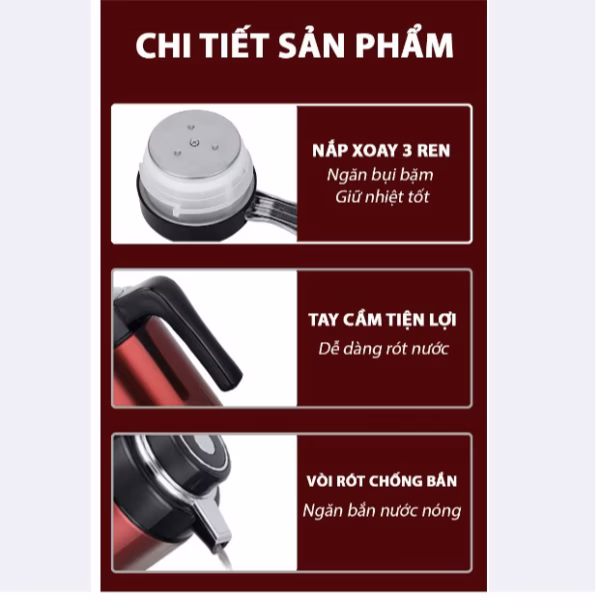 Ấm Siêu Tốc Kiêm Phích Nước Giữ Nhiệt Cao Cấp Cuckoo St21 Ctb155 - Bechip - Ảnh 5