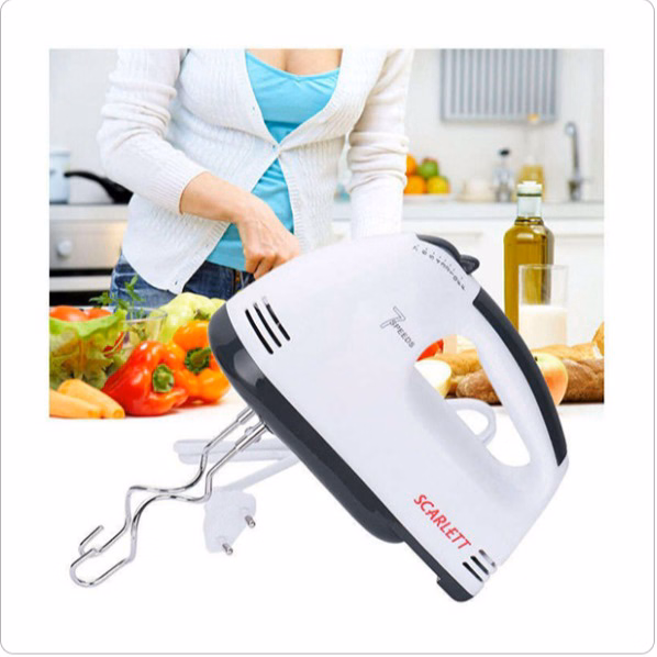 Máy Đánh Trứng Scarlett Cầm Tay 7 Tốc Độ Cực Mạnh Ctb183 - Bechip - Ảnh 3