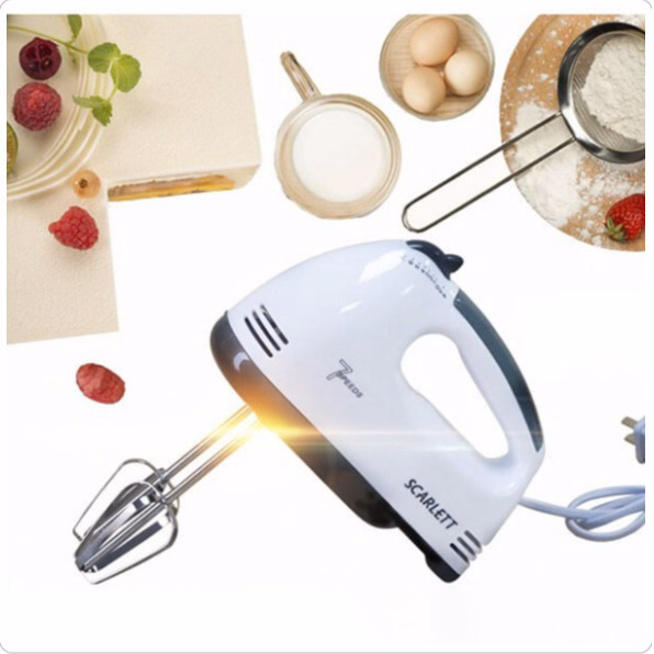 Máy Đánh Trứng Scarlett Cầm Tay 7 Tốc Độ Cực Mạnh Ctb183 - Bechip - Ảnh 2