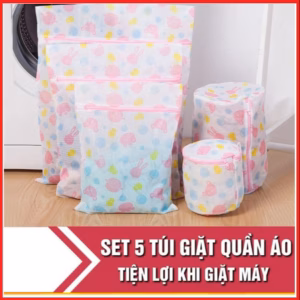 Set 5 Túi Lưới Giặt Đồ Bảo Vệ Quần Áo Khi Giặt Nhiều Kích Thước Ctb168 - Bechip