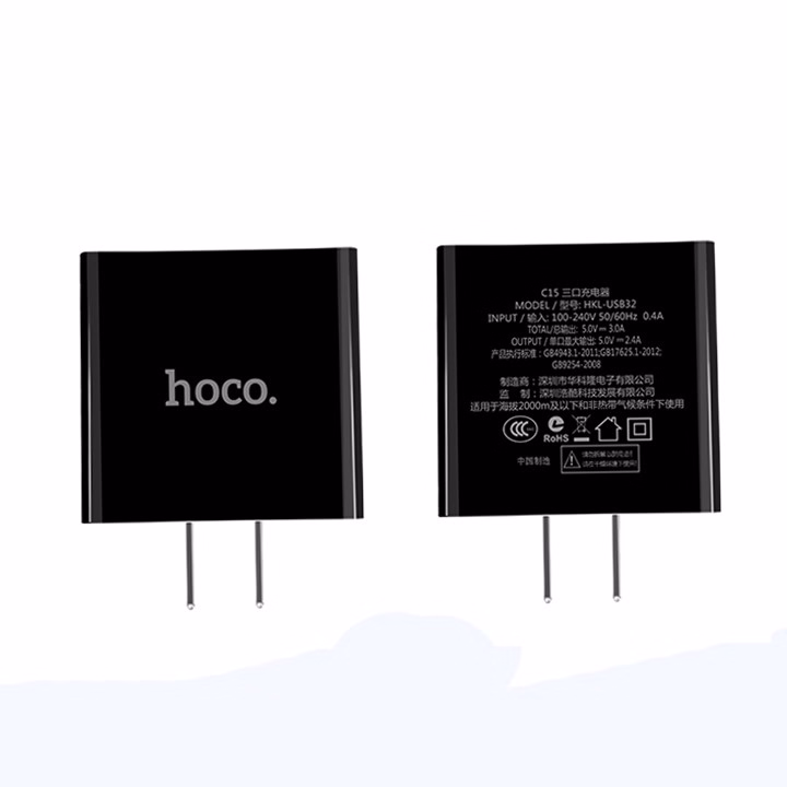 Củ Sạc C15 - Chính Hãng Hoco - Cho Smartphone -Thiết Kế 3 Cổng Usb, Đèn Báo Thông Số, Công Nghệ Sạc Nhanh Qc3.0 - Seashop - Ảnh 3