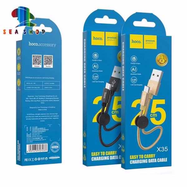 Cáp Sạc X35 - Chính Hãng Hoco , Cho Smartphone, Cài Móc Treo Chìa Khóa, Công Nghệ Sạc Nhanh - Seashop - Ảnh 6