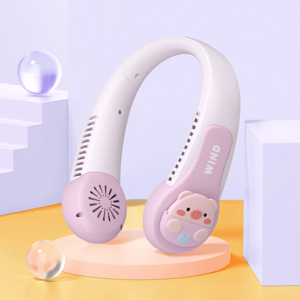 Quạt Đeo Cổ Mini Không Cánh Hình Thú - Su - Ảnh 8