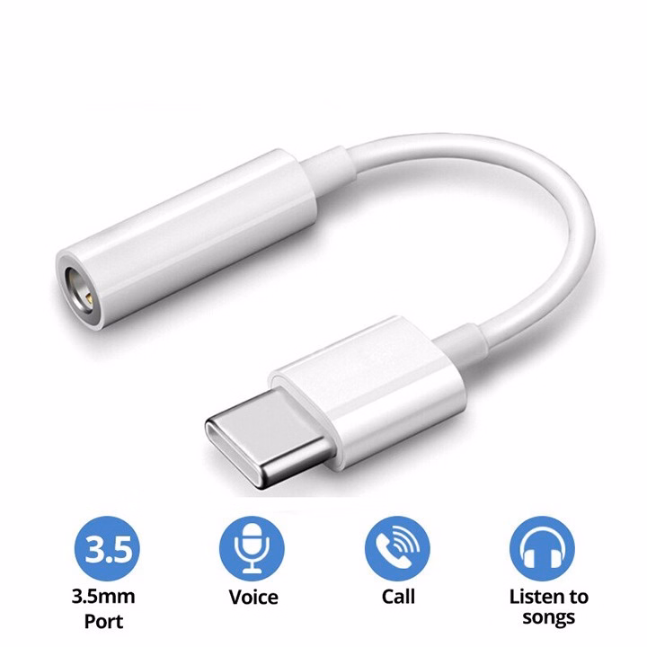 Cáp Otg Chuyển Đổi Từ Chân Typec, Lingning Sang Tai Nghe -Chất Lượng Đỉnh Cao, Chia 2 Đường Tiếng Left - Right -Seashop