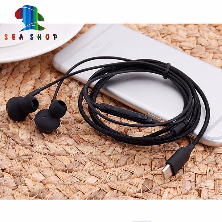 Tai Nghe Akg - Chân Cắm Type-C Và Chân Tròn 3.5Mm , Sợi Dây Dù Chống Đứt - Seashop