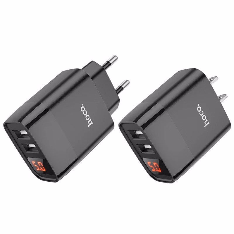 Bộ Sạc C86 - Hoco - Cho Smartphone -Thiết Kế 2 Cổng Usb-Đèn Báo Thông Số-Công Nghệ Sạc Nhanh Qc3.0-Seashop - Ảnh 2