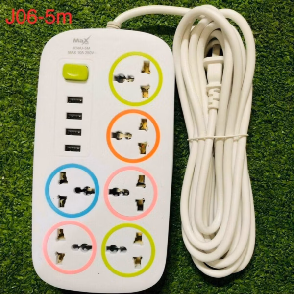 Ổ Cắm Điện 6 Lỗ 4 Cổng Usb - Silver - Ảnh 6