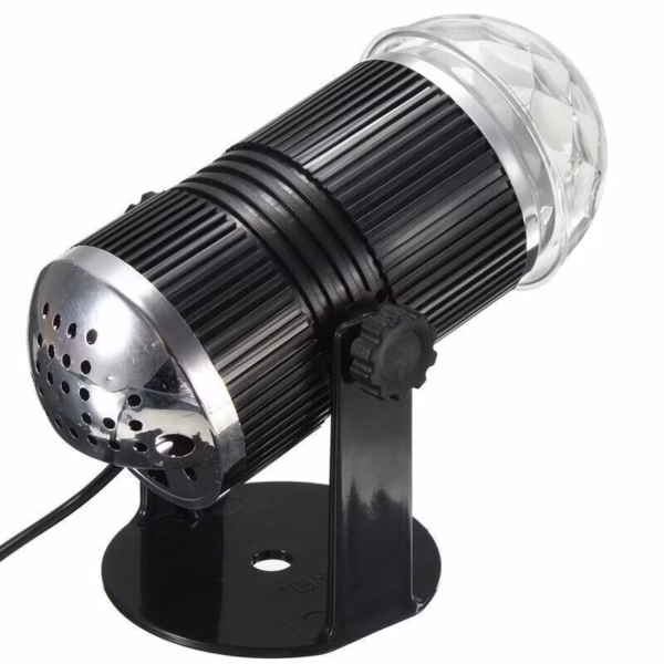 Đèn Led 7 Màu Hình Trụ Cảm Ứng Nhạc - Silver - Ảnh 2