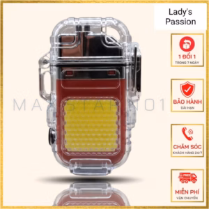 Bật Lửa Điện Plasma Cao Cấp 4In1 Kiêm Đèn Đèn Pin Mini Cob Đa Năng, Chống Nước Ip56, Cổng Sạc Type C Tiện Lợi Gd023 - Lady'S Passion
