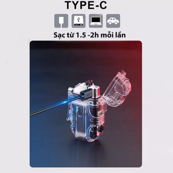 Bật Lửa Điện Plasma Cao Cấp 4In1 Kiêm Đèn Đèn Pin Mini Cob Đa Năng, Chống Nước Ip56, Cổng Sạc Type C Tiện Lợi Gd023 - Lady'S Passion - Ảnh 15