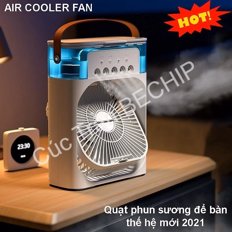 Quạt Điều Hòa Phun Sương, Quạt Điều Hòa Hơi Nước Để Bàn Kèm Đèn Led 7 Màu Ctb196 - Bechip - Ảnh 6