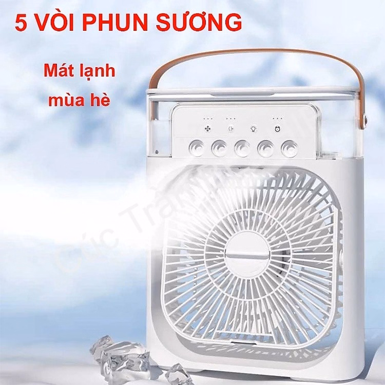 Quạt Điều Hòa Phun Sương, Quạt Điều Hòa Hơi Nước Để Bàn Kèm Đèn Led 7 Màu Ctb196 - Bechip - Ảnh 16