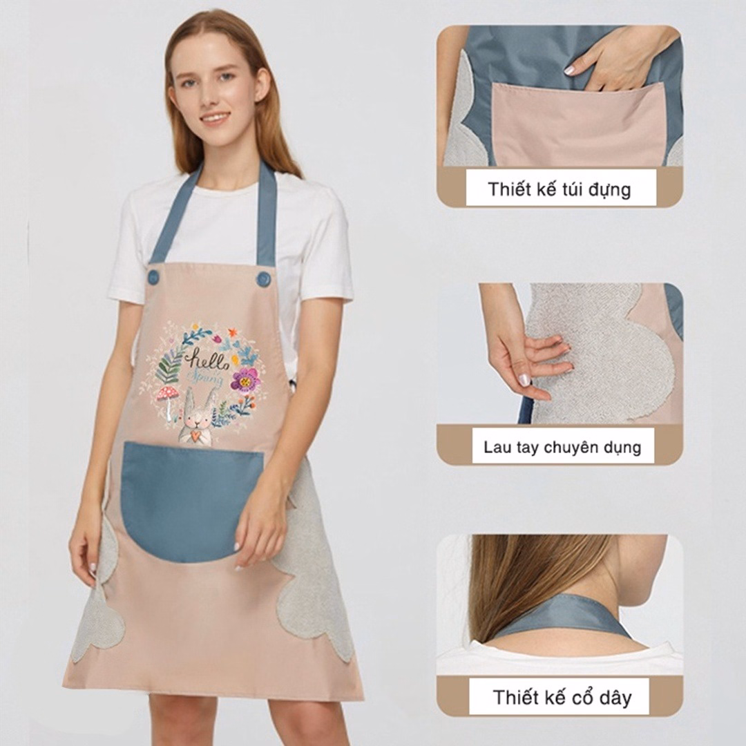 Tạp Dề Nấu Ăn Họa Tiết Ngẫu Nhiên - Gdn - Ảnh 9