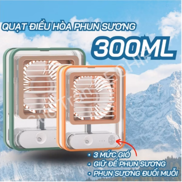 Quạt Tích Điện Phun Sương Mini Ctb173 – Bechip - Ảnh 5