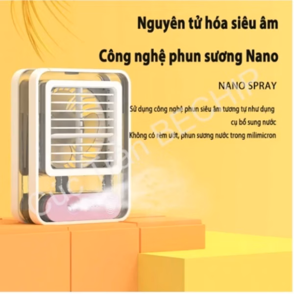 Quạt Tích Điện Phun Sương Mini Ctb173 – Bechip - Ảnh 6