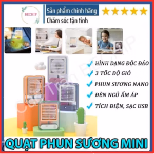 Quạt Tích Điện Phun Sương Mini Ctb173 – Bechip