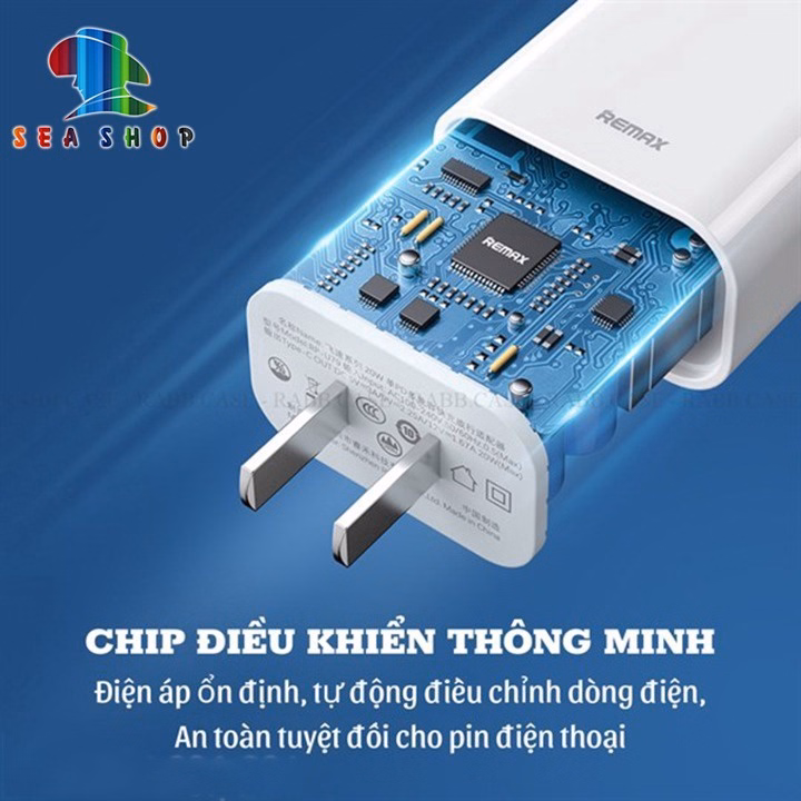 Bộ Củ Sạc Và Dây Sạc Nhanh 20W - Remax, Cho Smartphone, Hỗ Trợ Công Nghệ Sạc Nhanh - Seashop - Ảnh 4