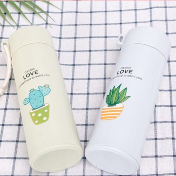 Bình Chai Nước Thủy Tinh Hình Xương Rồng B001- Haras( Giao Màu Ngẫu Nhiên ) - Ảnh 3