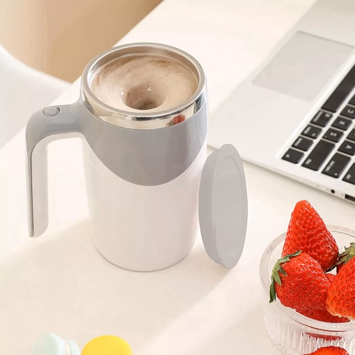 Cốc Pha Cafe, Đồ Uống Tự Động Thông Minh 380Ml, Cốc Quay Từ Tính Lõi Inox 304, Giữ Nhiệt Nóng Lạnh Tốt (Màu Sắc Ngẫu Nhiên) Gd033 - Lady'S Passion - Ảnh 9