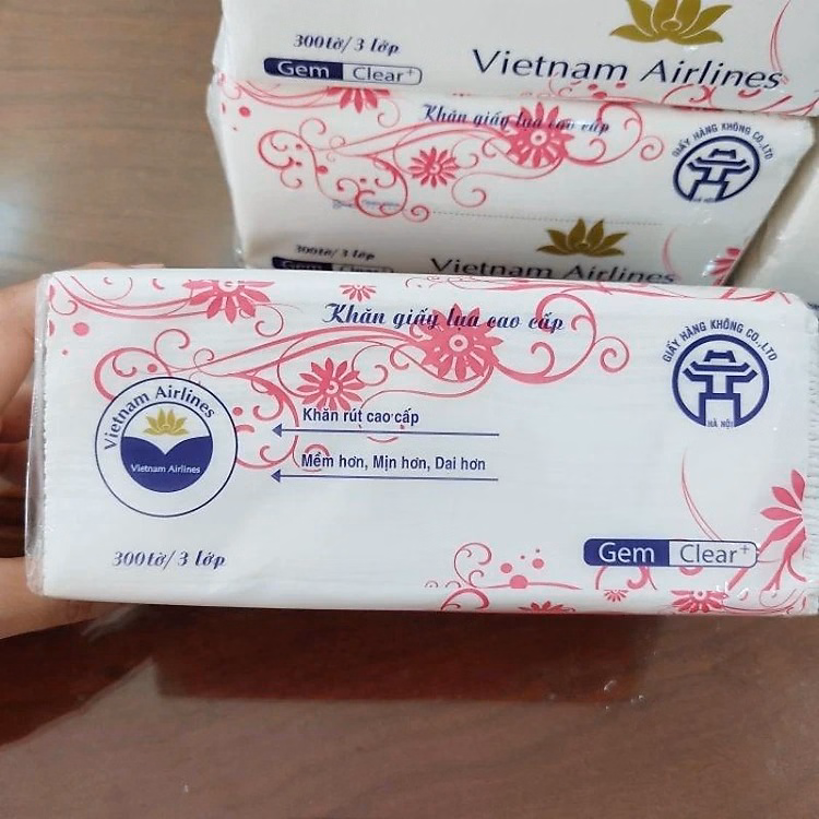 Khăn Giấy Lụa, Khăn Giấy Rút Vietnam Airlines Cao Cấp Mềm, Dai Ctb198 - Bechip - Ảnh 4