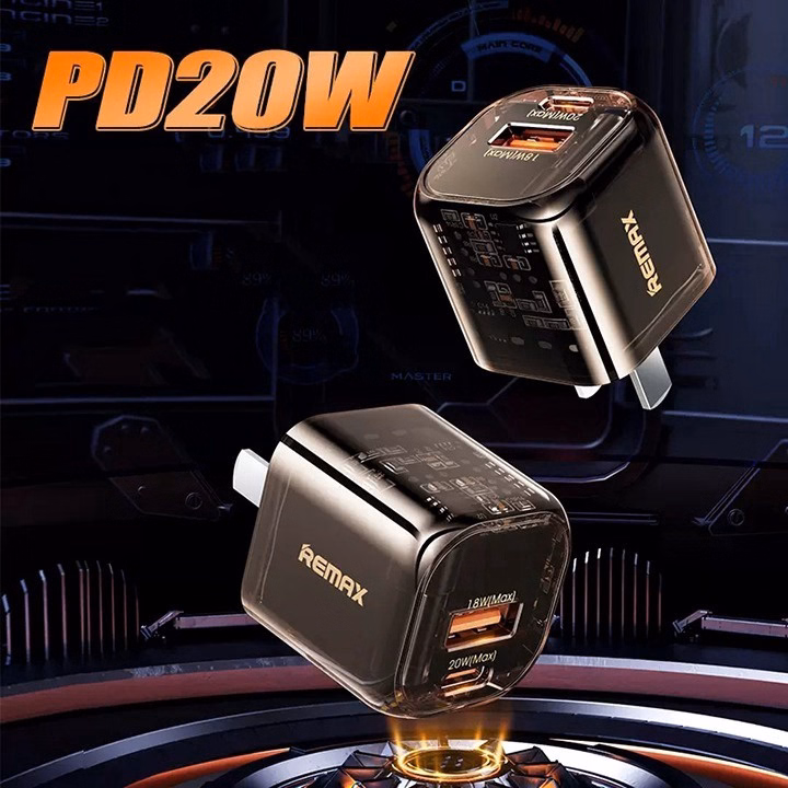 Bộ Sạc 20W 2 Cổng -Chính Hãng Remax Rp-U101 - Tích Hợp Công Nghệ Sạc Nhanh, Nguồn Điện Ổn Định, Thiết Kế Dẹp Mắt -Seashop