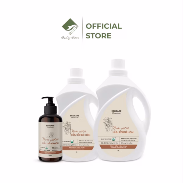 Nước Giặt Xả Hữu Cơ Bồ Hòn Tinh Dầu Hoa Nhài - Ecocare - Ảnh 2