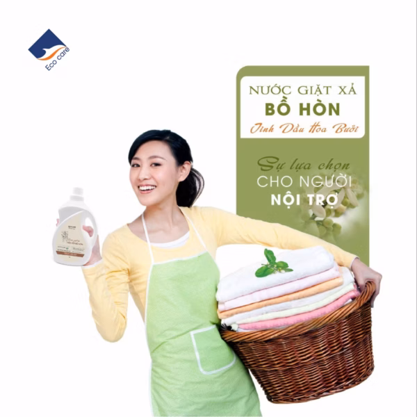 Nước Giặt Xả Hữu Cơ Bồ Hòn Tinh Dầu Hoa Nhài - Ecocare - Ảnh 4