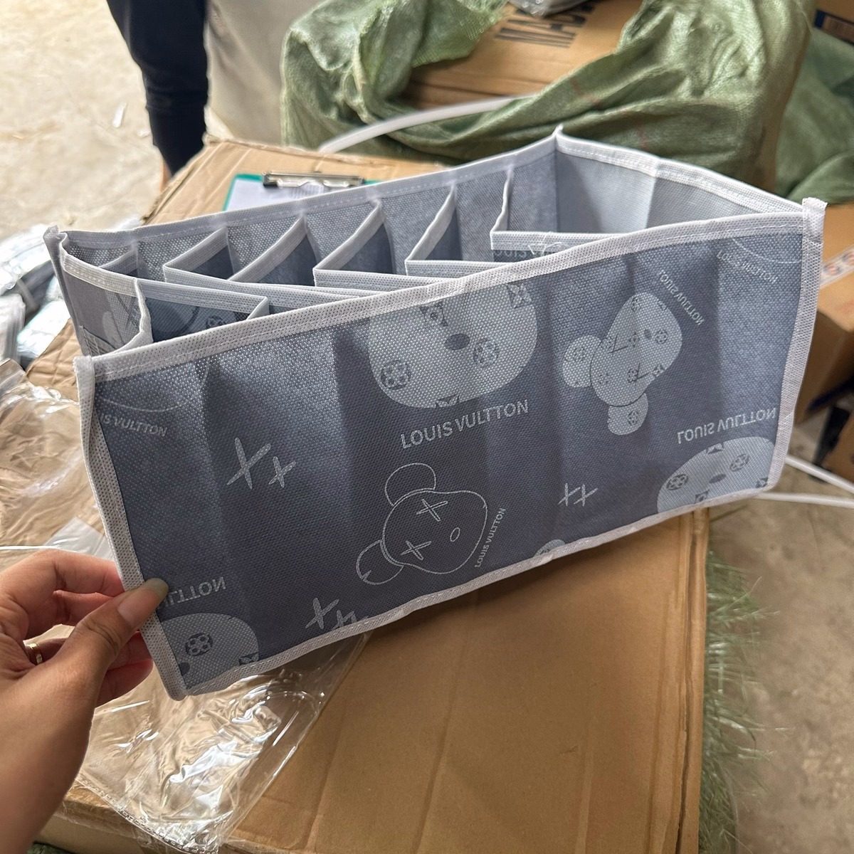 Hộp Vải Đựng Quần Áo 7 Ngăn Không Nắp - Gdn - Ảnh 5