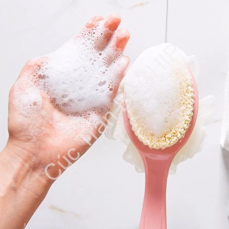 Cây Bông Tắm Chà Lưng 2 Đầu: Bàn Chải Và Bông Tắm Tiện Lợi Ctb200 - Bechip - Ảnh 7