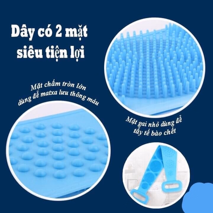 Dây Tắm Chà Lưng Silicon 2 Mặt Đa Năng - Gdn - Ảnh 3