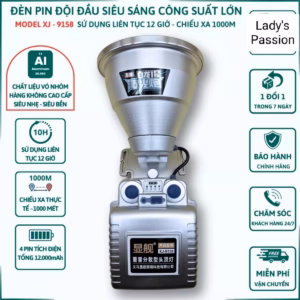 Đèn Pin Đội Đầu Siêu Sáng Bản Cao Cấp Nhất Xj-9158, Chiếu Xa1000M Chống Nước, Pin Trâu Sử Dụng 8 Đến10 Tiếng Gd040 - Lady'S Passion