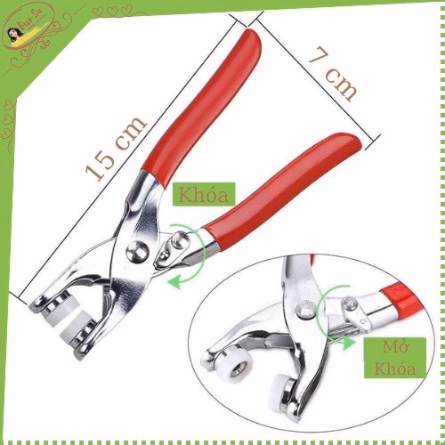 Kìm Bấm Cúc Vành Áo Kim Loại Đa Năng Bộ Kìm Bấm Khuy Kèm Cúc Bấm 9.5Mm Thép Không Gỉ Gd043 - Lady'S Passion - Ảnh 4