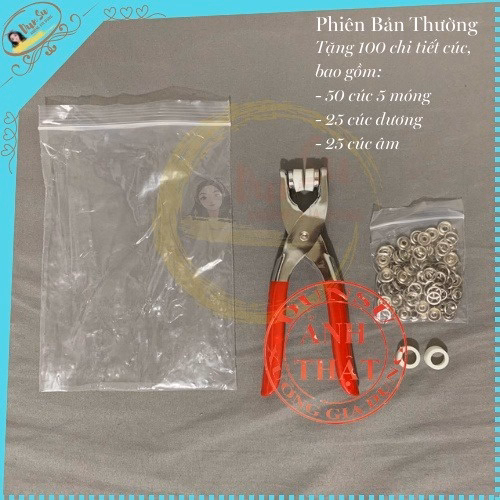 Kìm Bấm Cúc Vành Áo Kim Loại Đa Năng Bộ Kìm Bấm Khuy Kèm Cúc Bấm 9.5Mm Thép Không Gỉ Gd043 - Lady'S Passion - Ảnh 5