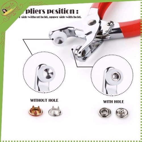 Kìm Bấm Cúc Vành Áo Kim Loại Đa Năng Bộ Kìm Bấm Khuy Kèm Cúc Bấm 9.5Mm Thép Không Gỉ Gd043 - Lady'S Passion - Ảnh 3