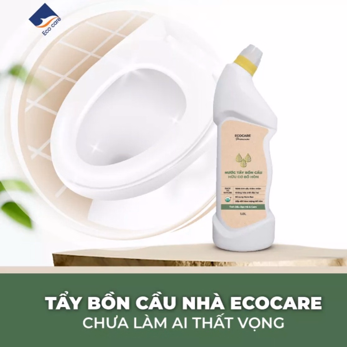 Nước Tẩy Rửa Bồn Cầu Tinh Dầu Bạc Hà Cam 900Ml - Ecocare - Ảnh 4