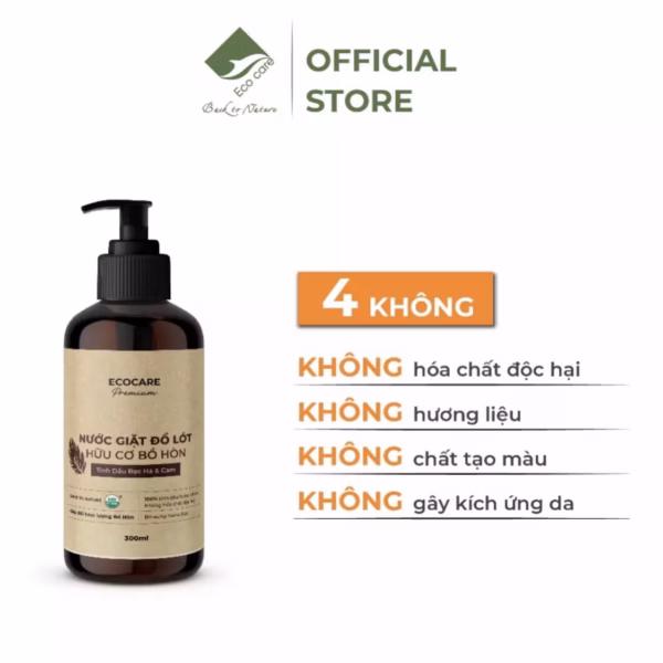 Nước Giặt Đồ Lót Hữu Cơ 300Ml - Ecocare - Ảnh 5