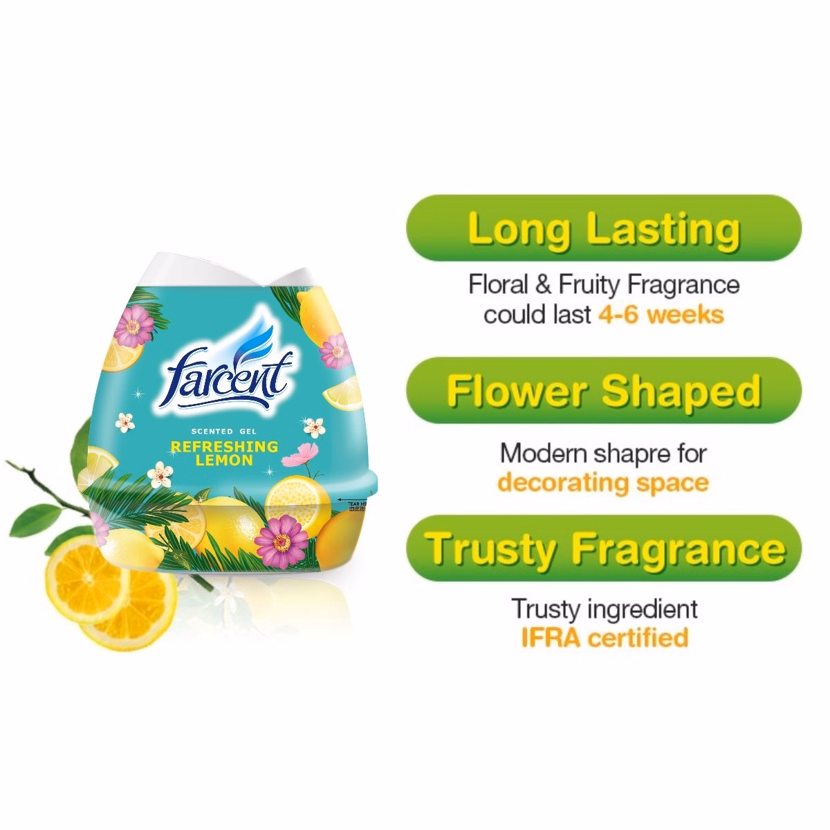 Hộp Sáp Thơm Farcent Hương Chanh 200G - Farcent - Ảnh 3