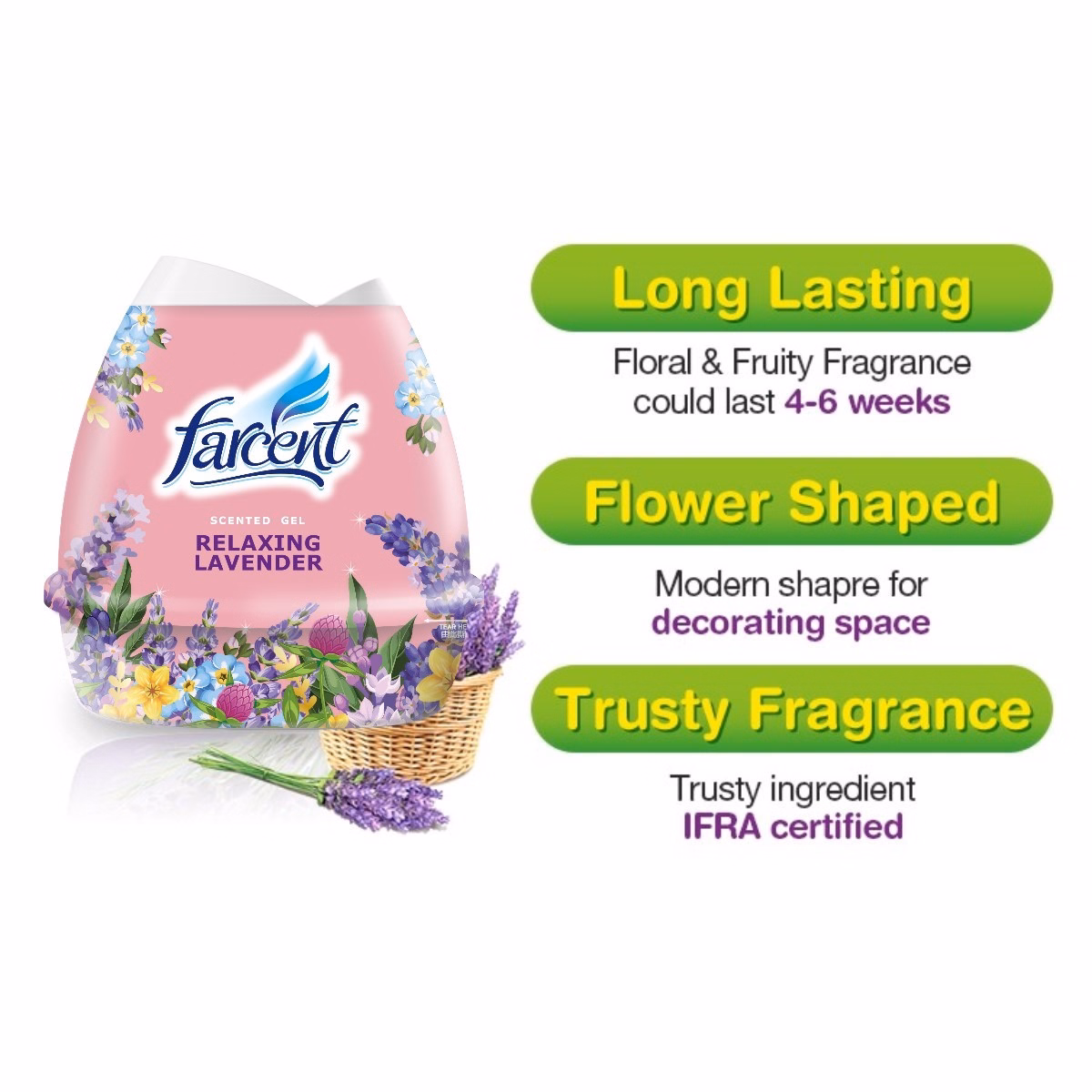 Hộp Sáp Thơm Farcent Hương Hoa Oải Hương 200G - Farcent - Ảnh 4