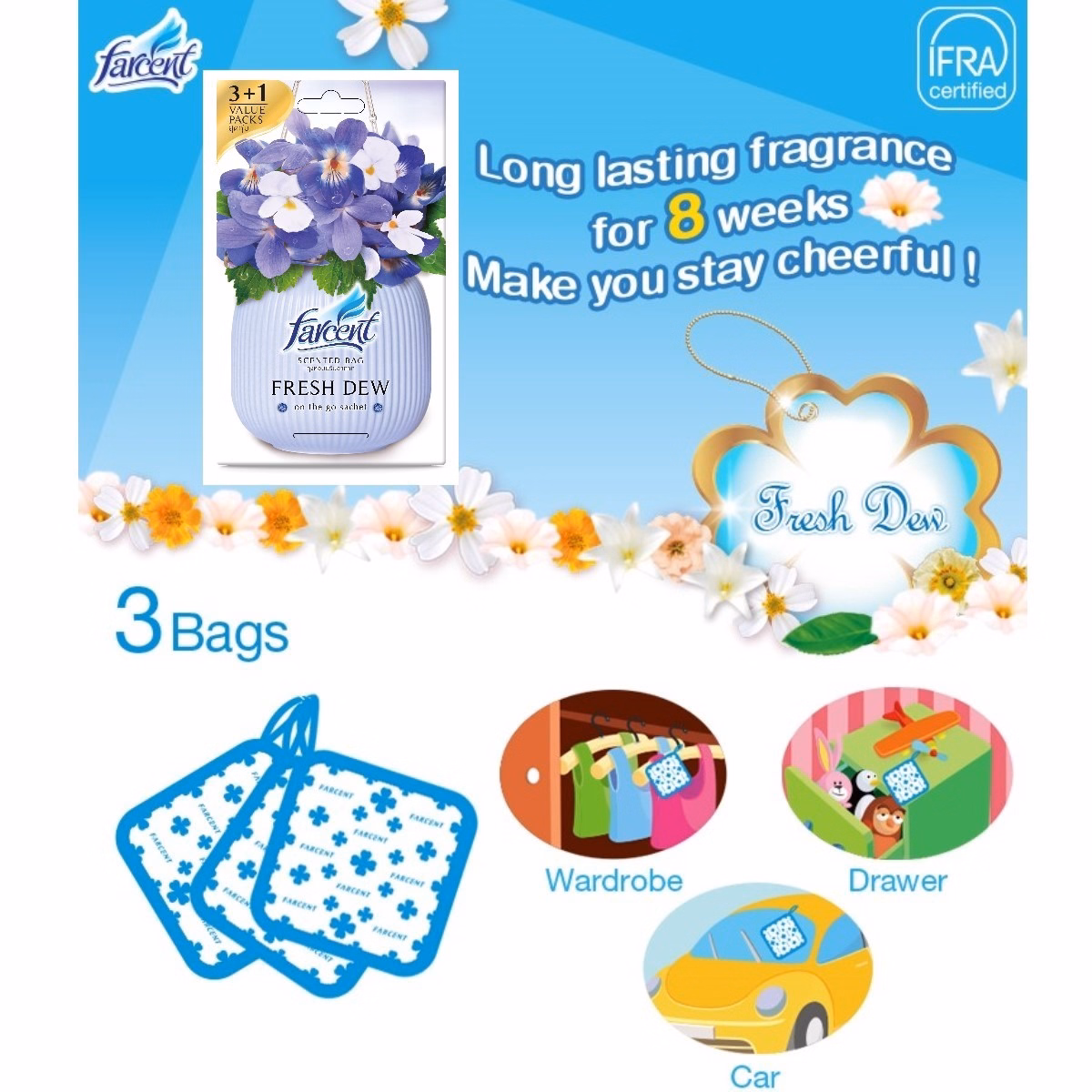 Túi Thơm Hương Ban Mai Farcent 10G - Farcent - Ảnh 5