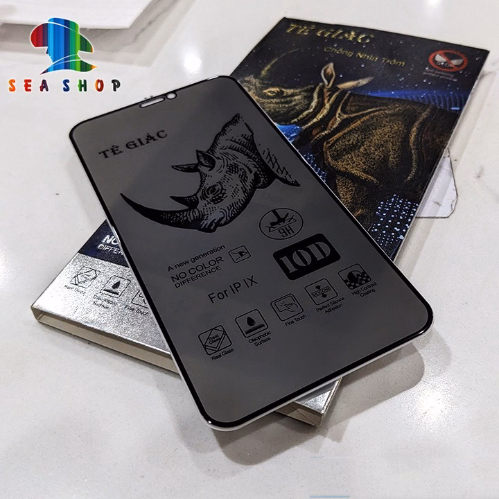 Kính Chống Nhìn Trộm Huawei Y7, Y7 Pro (2019) - Hiệu Tê Giác - Full Màn Hình , Cảm Ứng Mượt Mà, Độ Cứng 9H - Seashop