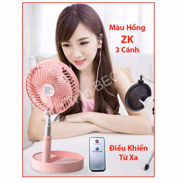 Quạt Tích Điện Gấp Gọn Để Bàn Có Điều Khiển Ctb206 - Bechip - Ảnh 10