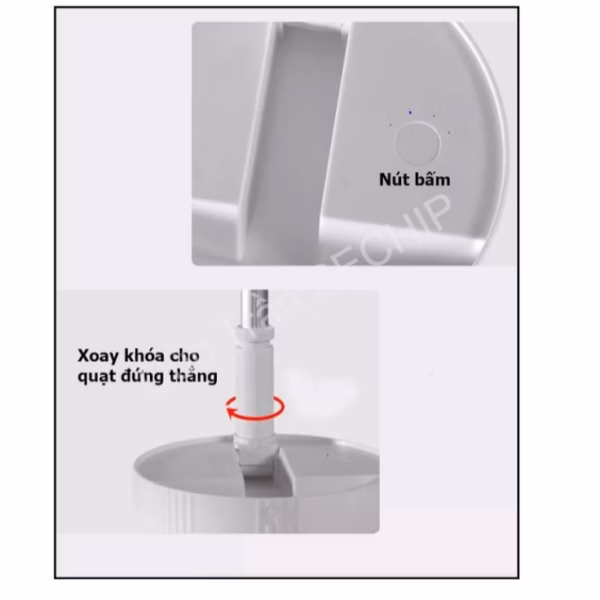 Quạt Tích Điện Gấp Gọn Để Bàn Có Điều Khiển Ctb206 - Bechip - Ảnh 7