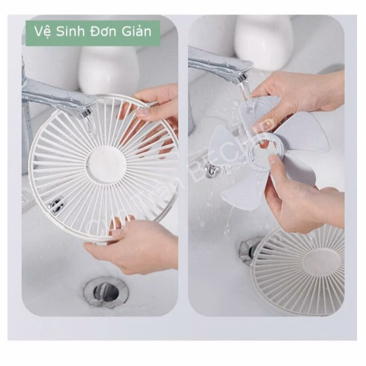 Quạt Tích Điện Gấp Gọn Để Bàn Có Điều Khiển Ctb206 - Bechip - Ảnh 9