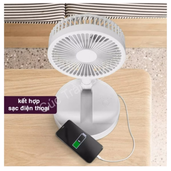 Quạt Tích Điện Gấp Gọn Để Bàn Có Điều Khiển Ctb206 - Bechip - Ảnh 12