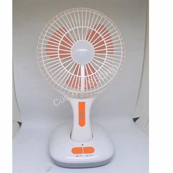 Quạt Tích Điện Ông Tây Kèm Đèn Led, Có Thể Gấp Gọn Ctb207 - Bechip - Ảnh 4