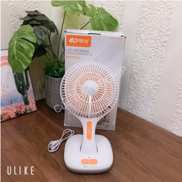 Quạt Tích Điện Ông Tây Kèm Đèn Led, Có Thể Gấp Gọn Ctb207 - Bechip - Ảnh 6