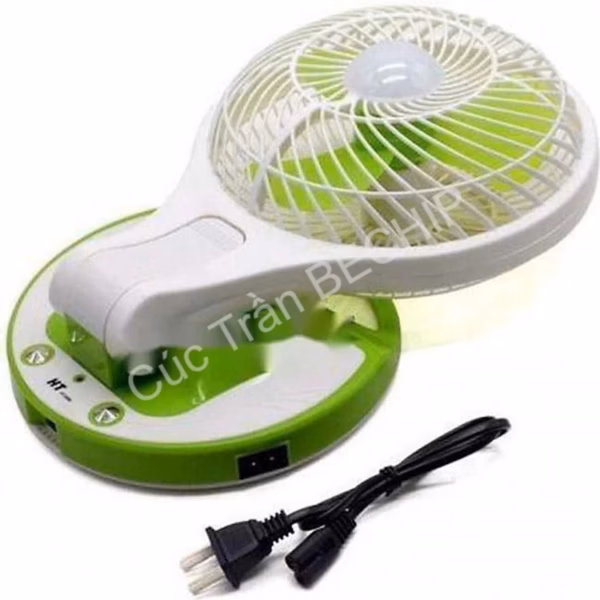 Quạt Tích Điện Mini Fan 5580 Kèm Đèn Led Ctb174 - Bechip - Ảnh 7
