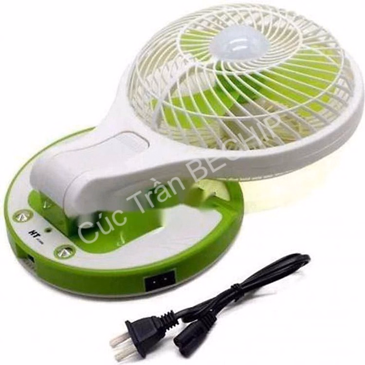 Quạt Tích Điện Mini Fan 5580 Kèm Đèn Led Ctb174 - Bechip - Ảnh 7
