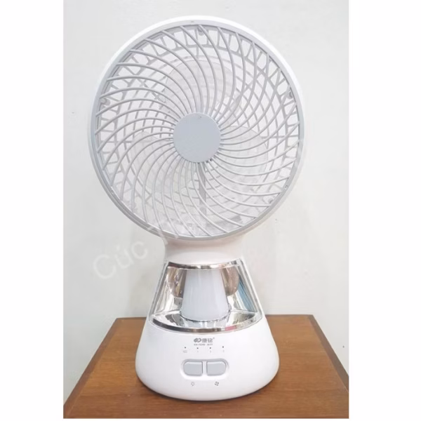 Quạt Tích Điện Ông Tây Mẫu Mới F0296 Kèm Đèn Siêu Sáng Ctb181 - Bechip - Ảnh 5