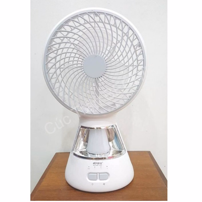 Quạt Tích Điện Ông Tây Mẫu Mới F0296 Kèm Đèn Siêu Sáng Ctb181 - Bechip - Ảnh 5